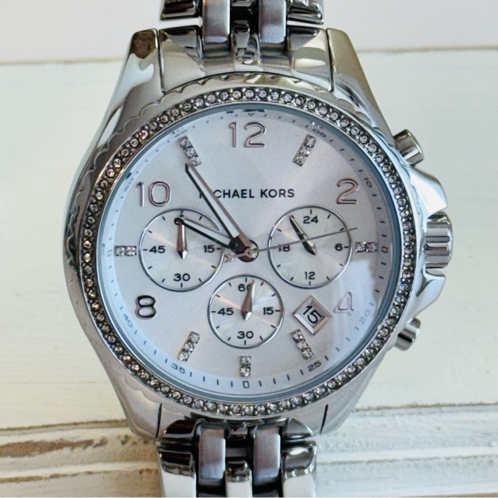 Michael Kors MK5882 Silver Chronograph Watch